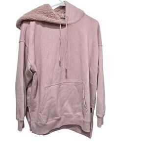 AE Ahh Mazingly Soft Pink Sherpa Hoodie Oversized Small Cozy